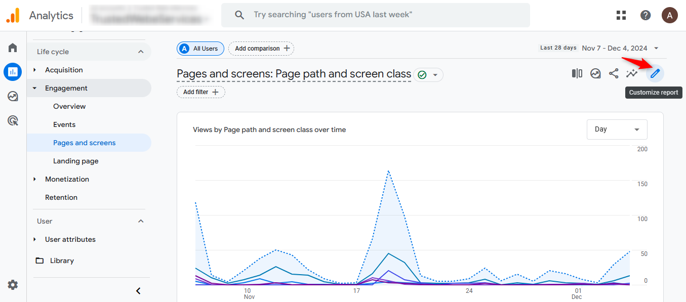 customize the report