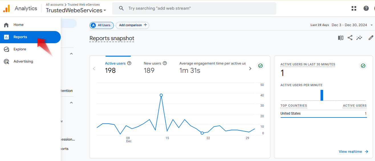 log in to google analytics 4