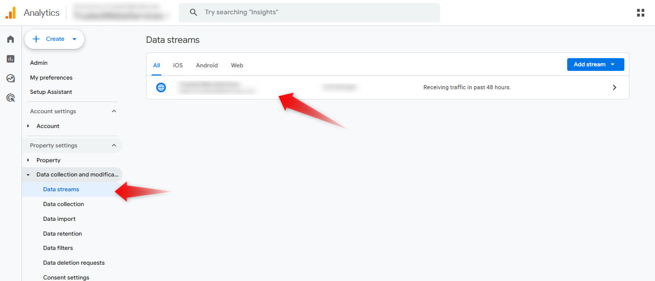 access data streams access data streams