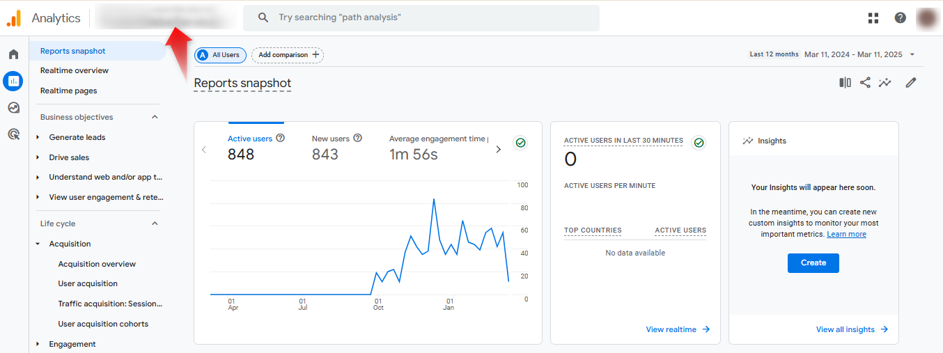 log into google analytics 4