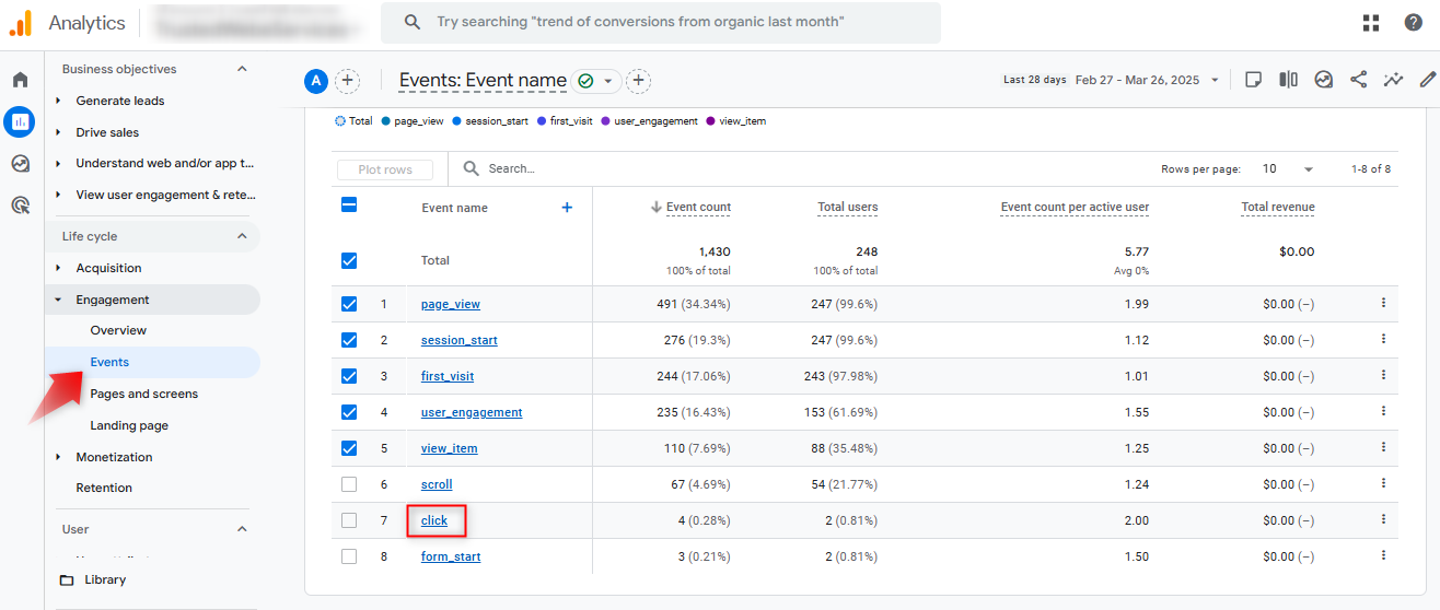 verify outbound click tracking in events verify outbound click tracking in events