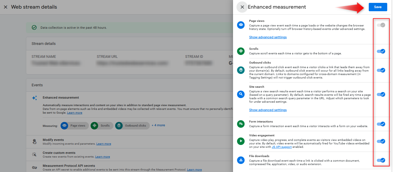 customize enhanced measurement settings customize enhanced measurement settings