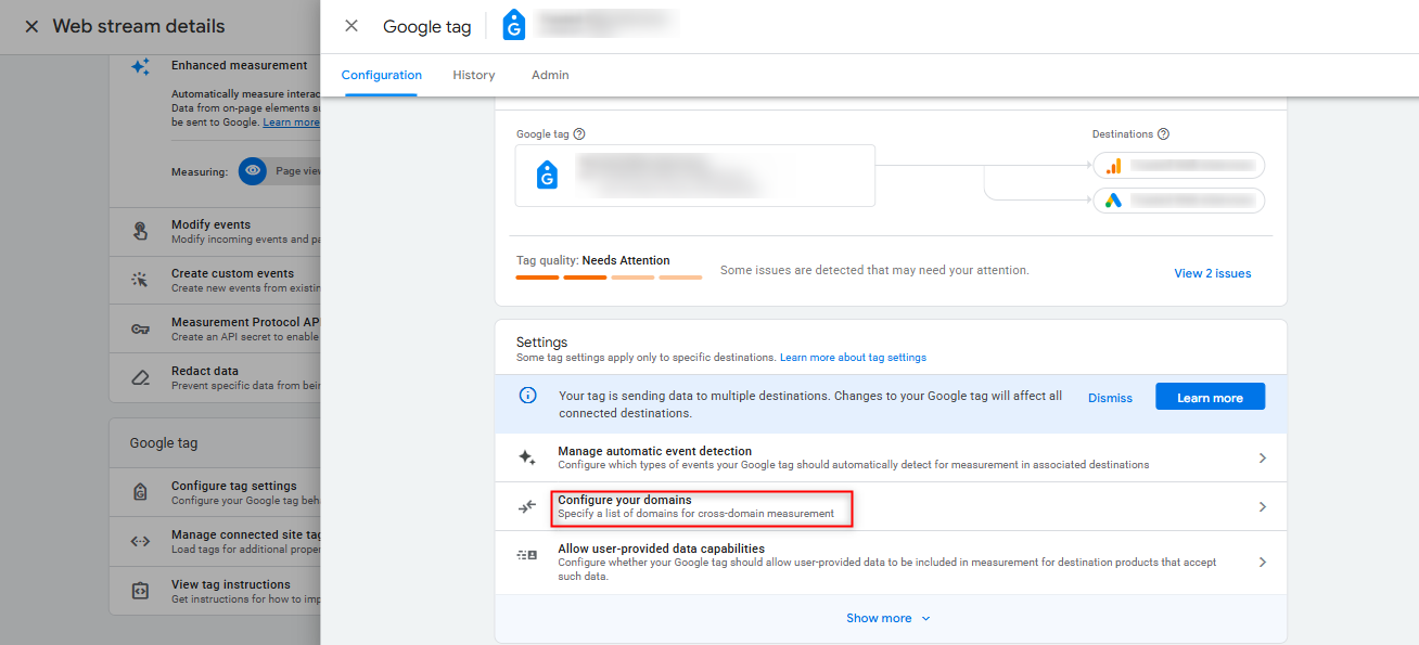 configure tag settings configure tag settings
